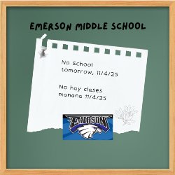 NO SCHOOL - NOVEMBER 4, 2025  /  NO HAY CLASES - 4 DE NOVIEMBRE DE 2025